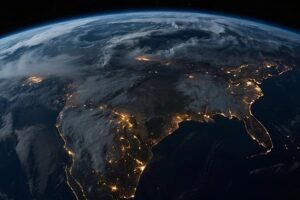 Variation of air temperature at the Earth's surface